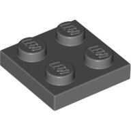 LEGO Dark Bluish Gray Plate 2 x 2 3022 - 4211094