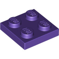 LEGO Dark Purple Plate 2 x 2 3022 - 6047422
