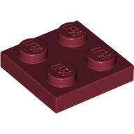 LEGO Dark Red Plate 2 x 2 3022 - 4585479