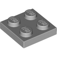 LEGO Light Bluish Gray Plate 2 x 2 3022 - 4211397