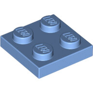 LEGO Medium Blue Plate 2 x 2 3022 - 4653540