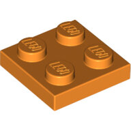 LEGO Orange Plate 2 x 2 3022 - 4159007