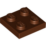 LEGO Reddish Brown Plate 2 x 2 3022 - 4216695