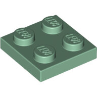 LEGO Sand Green Plate 2 x 2 3022 - 6186823
