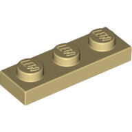LEGO Tan Plate 1 x 3 3623 - 4121921