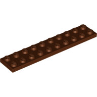 LEGO Reddish Brown Plate 2 x 10 3832 - 4211214