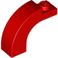LEGO Red Brick, Arch 1 x 3 x 2 Curved Top 6005 - 4631357