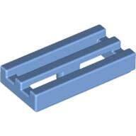 LEGO Medium Blue Tile, Modified 1 x 2 Grille with Bottom Groove / Lip 2412b - 4171075