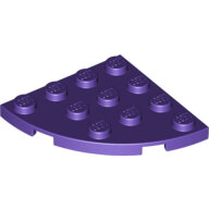 LEGO Dark Purple Plate, Round Corner 4 x 4 30565 - 6109933