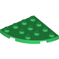 LEGO Green Plate, Round Corner 4 x 4 30565 - 6038682