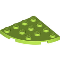 LEGO Lime Plate, Round Corner 4 x 4 30565 - 4504705