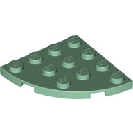 LEGO Sand Green Plate, Round Corner 4 x 4 30565 - 6258320