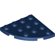 LEGO Dark Blue Plate, Round Corner 4 x 4 30565 - 6023154
