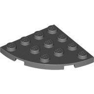 LEGO Dark Bluish Gray Plate, Round Corner 4 x 4 30565 - 4222042