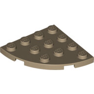 LEGO Dark Tan Plate, Round Corner 4 x 4 30565 - 4570451