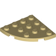LEGO Tan Plate, Round Corner 4 x 4 30565 - 4570516