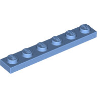 LEGO Medium Blue Plate 1 x 6 3666 - 4179829