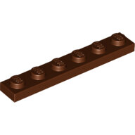 LEGO Reddish Brown Plate 1 x 6 3666 - 4221590