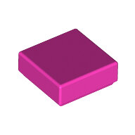 LEGO Dark Pink Tile 1 x 1 with Groove (3070) 3070b - 6133726