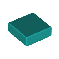 LEGO Dark Turquoise Tile 1 x 1 with Groove (3070) 3070b - 6213782