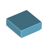 LEGO Medium Azure Tile 1 x 1 with Groove (3070) 3070b - 4655243