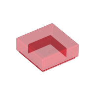 LEGO Trans-Red Tile 1 x 1 with Groove (3070) 3070b - 3003941