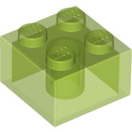 LEGO Trans-Bright Green Brick 2 x 2 3003 - 6238042