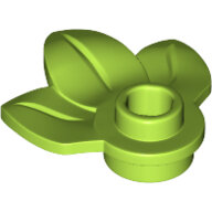 LEGO Lime Plant Plate, Round 1 x 1 with 3 Leaves 32607 - 6286831