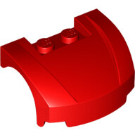 LEGO Red Vehicle, Mudguard 3 x 4 x 1 2/3 Curved Front 98835 - 6031520