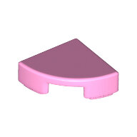 LEGO Bright Pink Tile, Round 1 x 1 Quarter 25269 - 6240463