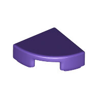 LEGO Dark Purple Tile, Round 1 x 1 Quarter 25269 - 6199891