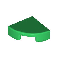 LEGO Green Tile, Round 1 x 1 Quarter 25269 - 6150607