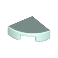 LEGO Light Aqua Tile, Round 1 x 1 Quarter 25269 - 6199886