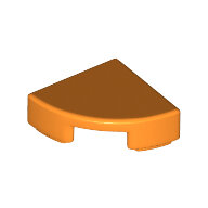 LEGO Orange Tile, Round 1 x 1 Quarter 25269 - 6173925