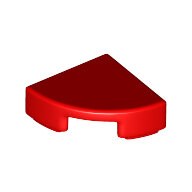 LEGO Red Tile, Round 1 x 1 Quarter 25269 - 6170390