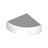 LEGO White Tile, Round 1 x 1 Quarter 25269 - 6172366