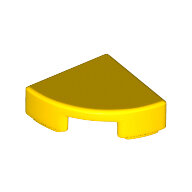 LEGO Yellow Tile, Round 1 x 1 Quarter 25269 - 6195183