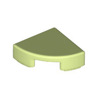 LEGO Yellowish Green Tile, Round 1 x 1 Quarter 25269 - 6240468