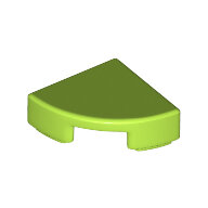 LEGO Lime Tile, Round 1 x 1 Quarter 25269 - 6211875