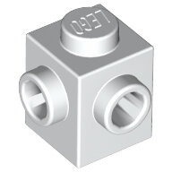 LEGO White Brick, Modified 1 x 1 with Studs on 2 Sides, Adjacent 26604 - 6224811