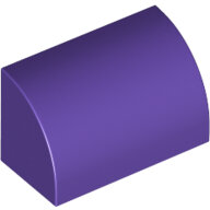 LEGO Dark Purple Slope, Curved 1 x 2 x 1 37352 - 6264050