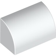 LEGO White Slope, Curved 1 x 2 x 1 37352 - 6248827