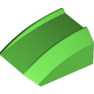 LEGO Bright Green Slope, Curved 2 x 2 Lip 30602 - 6117748