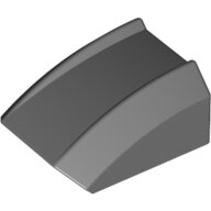 LEGO Dark Bluish Gray Slope, Curved 2 x 2 Lip 30602 - 4210931