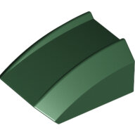 LEGO Dark Green Slope, Curved 2 x 2 Lip 30602 - 6113046