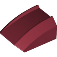 LEGO Dark Red Slope, Curved 2 x 2 Lip 30602 - 6039200
