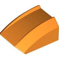 LEGO Orange Slope, Curved 2 x 2 Lip 30602 - 4169355