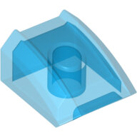 LEGO Trans-Dark Blue Slope, Curved 2 x 2 Lip 30602 - 6171721