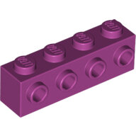 LEGO Magenta Brick, Modified 1 x 4 with 4 Studs on 1 Side 30414 - 4621182