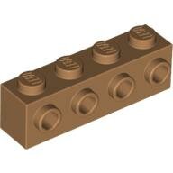 LEGO Medium Nougat Brick, Modified 1 x 4 with 4 Studs on 1 Side 30414 - 4569384